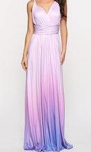 Load image into Gallery viewer, 2019 Fall New Multiple Wearing Methods Rope Cross Bandage Dress Sexy Halter Dress Floor-length Long Backless Maxi Dress V Neck