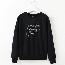 Load image into Gallery viewer, White Sweatshirt Women Kawaii Red Black Long Sleeve Sweatshirt Autumn Winter Pull A Capuche Femme Ladies Friends Christmas Gift