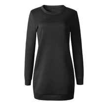 Load image into Gallery viewer, Basic Long Hoodies Sweatshirts Dress Round Neck Pull Fall 2018 Autumn Dress adies Work Wear Sudaderas Mujer 2018 Dresses SJ941R