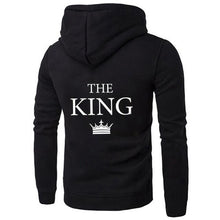 Load image into Gallery viewer, Ins Fashion King And Queen Sweatshirt Aesthetic Hoodie Pull Harajuku Long Sleeve Letter Print Online Shop Black Womens Clothing
