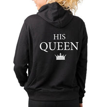 Load image into Gallery viewer, Ins Fashion King And Queen Sweatshirt Aesthetic Hoodie Pull Harajuku Long Sleeve Letter Print Online Shop Black Womens Clothing
