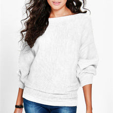 Load image into Gallery viewer, Autumn New Solid Color Women Sweatshirt Fashion Batwing Long Sleeve Knitted Sweatshirt O-Neck Casual Bottoming Shirt pull femme
