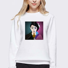 Load image into Gallery viewer, LUSLOS Sweatshirt Women Long Sleeve Kawaii Hoodie Mulan Cartoon Movie Printed Hoodies Femme White Harajuku Pull Women Clothes
