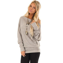 Load image into Gallery viewer, Manubeau Loose Hoodie Off the Shoulder Skew Collar Hoodies Sweatshirts Women Oversized Hooded Pullover Female Loose Pull Femme
