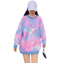 Load image into Gallery viewer, Hoody Women Sweatshirt Round Collar Simple Winter Long Sleeve Pull Pullover Cute Graffiti Print Autumn Loose Top
