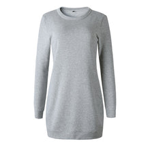 Load image into Gallery viewer, Basic Long Hoodies Sweatshirts Dress Round Neck Pull Fall 2018 Autumn Dress adies Work Wear Sudaderas Mujer 2018 Dresses SJ941R
