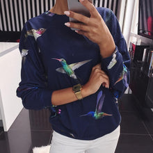 Load image into Gallery viewer, Casual Harajuku Autumn Shirts Women Sweatshirt Cactus Banana Leaf Bird Ice Cream Printed Hoodies Pullovers Pull Jumper M0221
