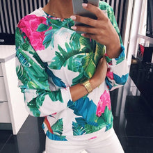 Load image into Gallery viewer, Casual Harajuku Autumn Shirts Women Sweatshirt Cactus Banana Leaf Bird Ice Cream Printed Hoodies Pullovers Pull Jumper M0221
